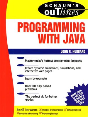 cover image of Programming with Java